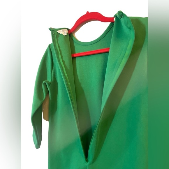 Vintage 60s Sears Kelly Green Short Mod Shift Dress - Picture 8 of 13